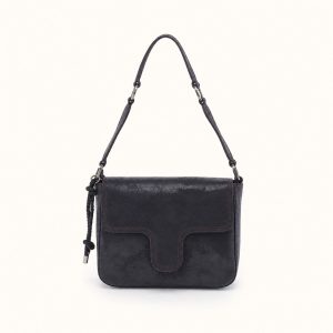 Rogue Shoulder In Buffed Leather - Black