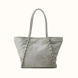 Phoebe Tote In Buffed Leather - Misty Harbor