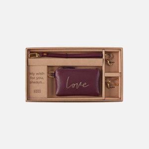Love Gift Box in Pebbled Leather - Mulberry Glaze