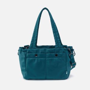 ALL IN ONE Tote in CaRefiber recycled nylon - Teal