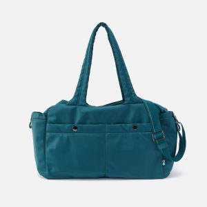 GET AWAY Duffle in CaRefiber recycled nylon - Teal