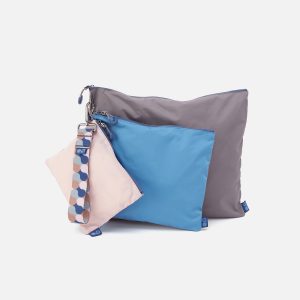 TAKE IT EASY Wristlet Set in PackLite Nylon - Poly Hue