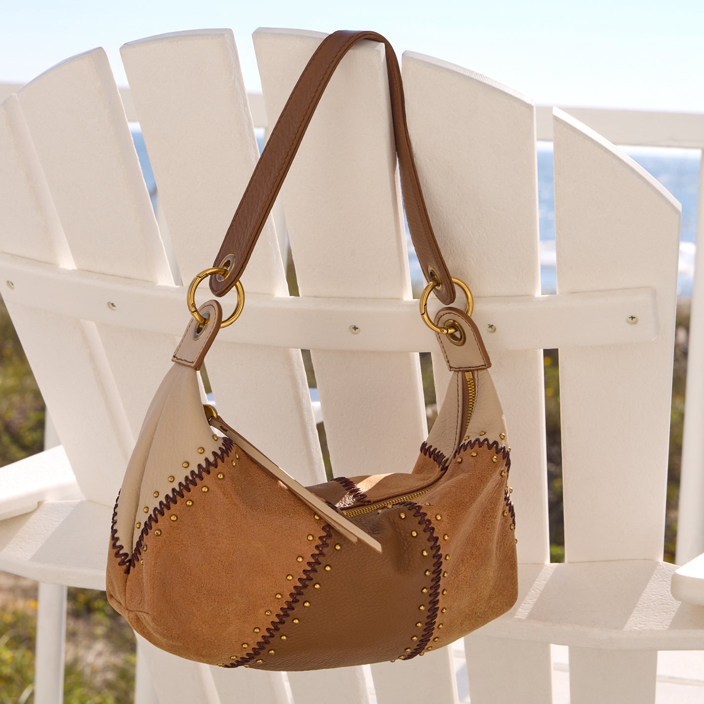 Opal Mini Shoulder In Pebbled Leather - Timber Brown - Image 2