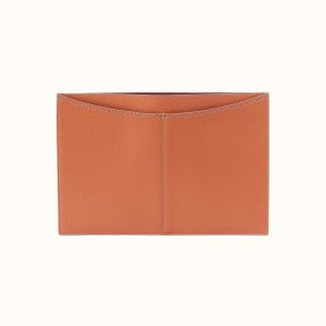 Vida Laptop Sleeve in Micro Pebbled Leather - Biscuit