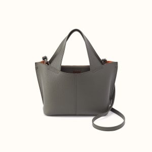 Vida Small Tote in Micro Pebbled Leather - Desert Palm