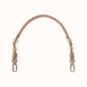 Tamborine Strap In Polished Leather - Woodsmoke