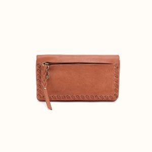 Lumen Continental Wallet in Washed Leather - Harvest Wheat