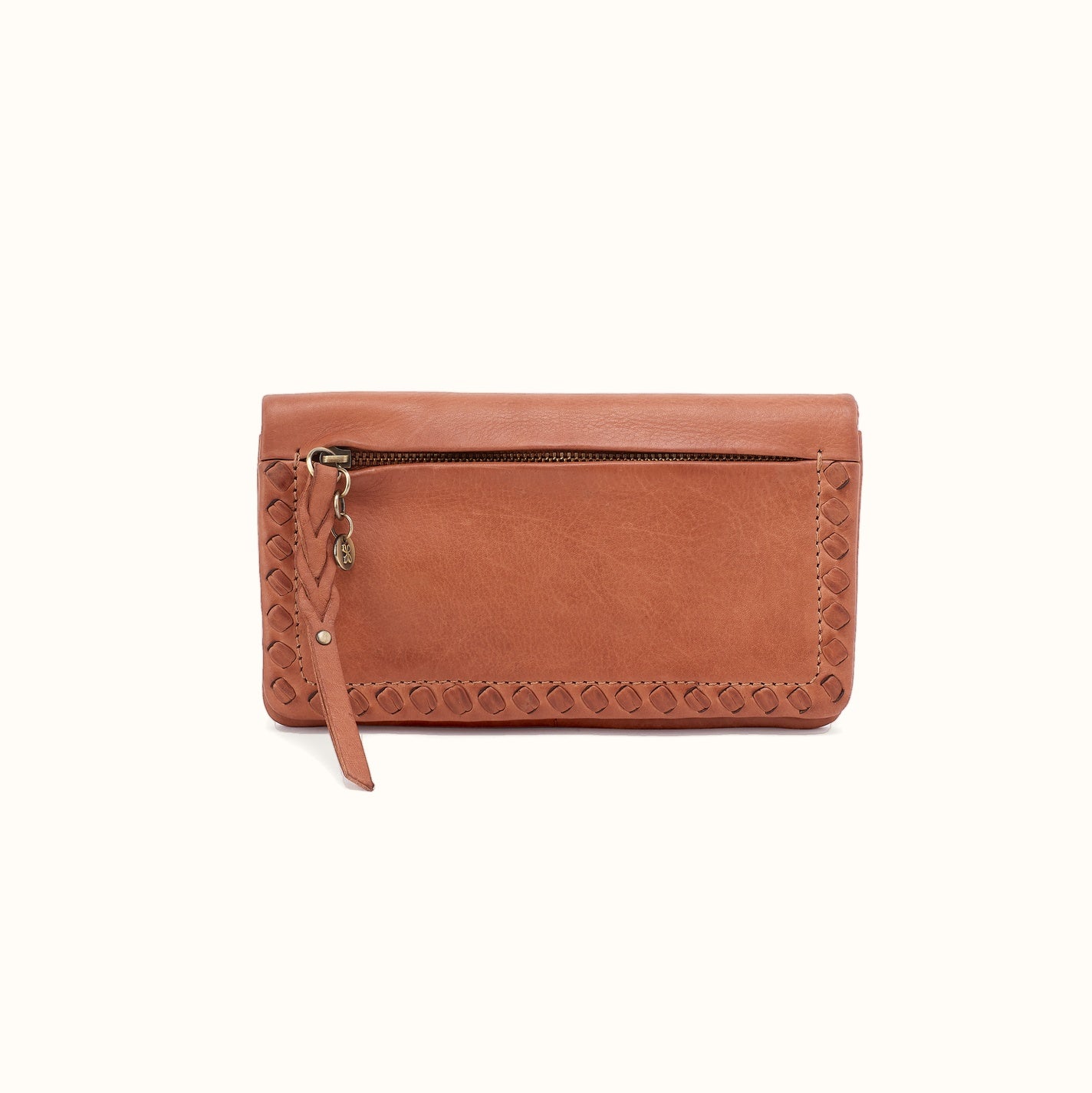 Lumen Continental Wallet in Washed Leather - Harvest Wheat