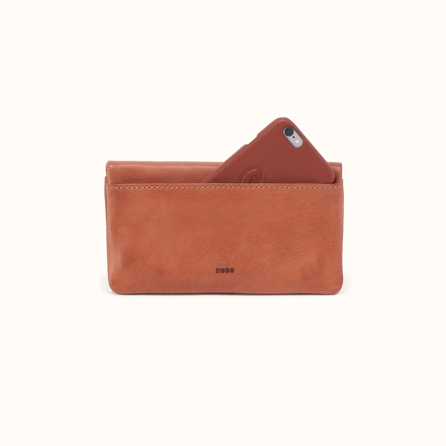 Lumen Continental Wallet in Washed Leather - Harvest Wheat - Image 3