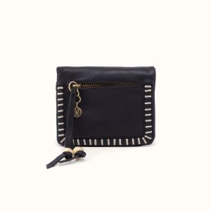 Lumen Mini Wallet In Cloud Leather - Black