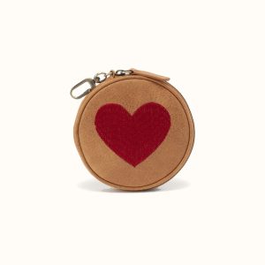 Revolve Bag Charm In Buffed Leather - Whiskey