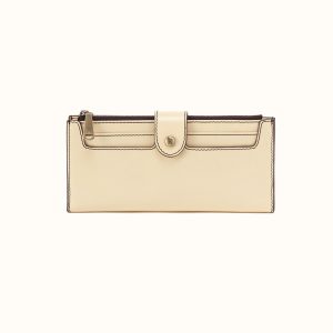 Dunn Continental Wallet in Polished Leather - Butter Yellow