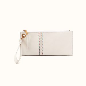 Vida Wristlet in Pebbled Leather - Coastal Cloud