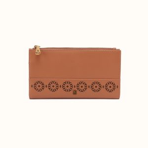 Jill Large Bifold Wallet in Sun-Perf Leather - Canyon Petal