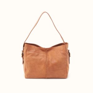 Render Shoulder Bag In Buffed Leather - Whiskey