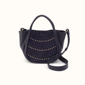 Margot Satchel In Smooth Leather - Navy