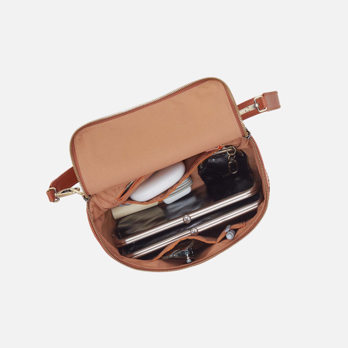 Fernwell Medium Crossbody in Smooth Leather with Multi Stitch - Timberline - Image 2