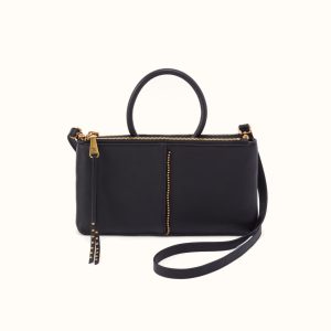 Sable Crossbody in Pebbled Leather - Black
