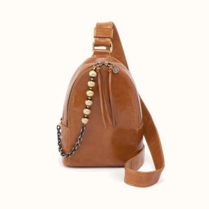 Fern Sling in Polished Leather - Truffle