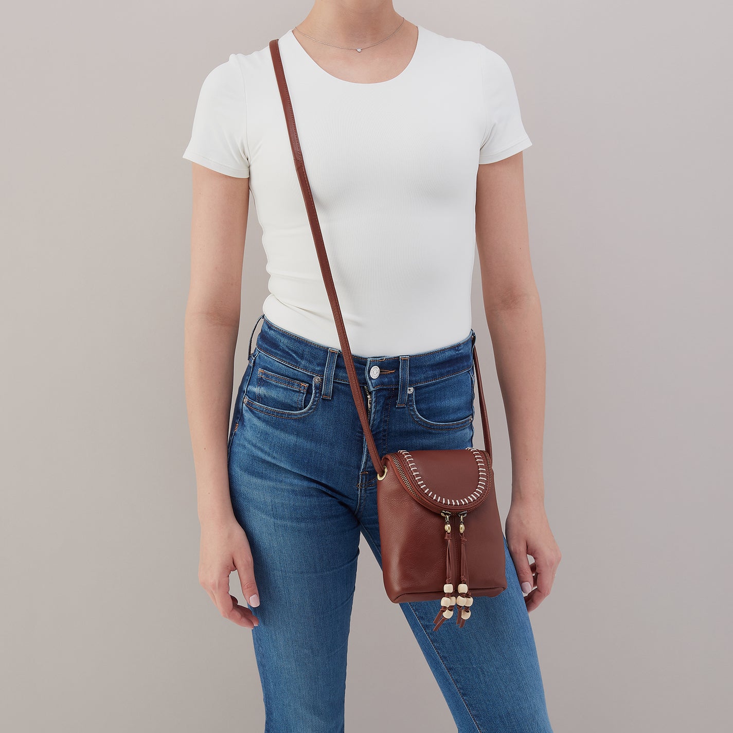 Fern Crossbody In Cloud Leather - Cocoa Bean - Image 4