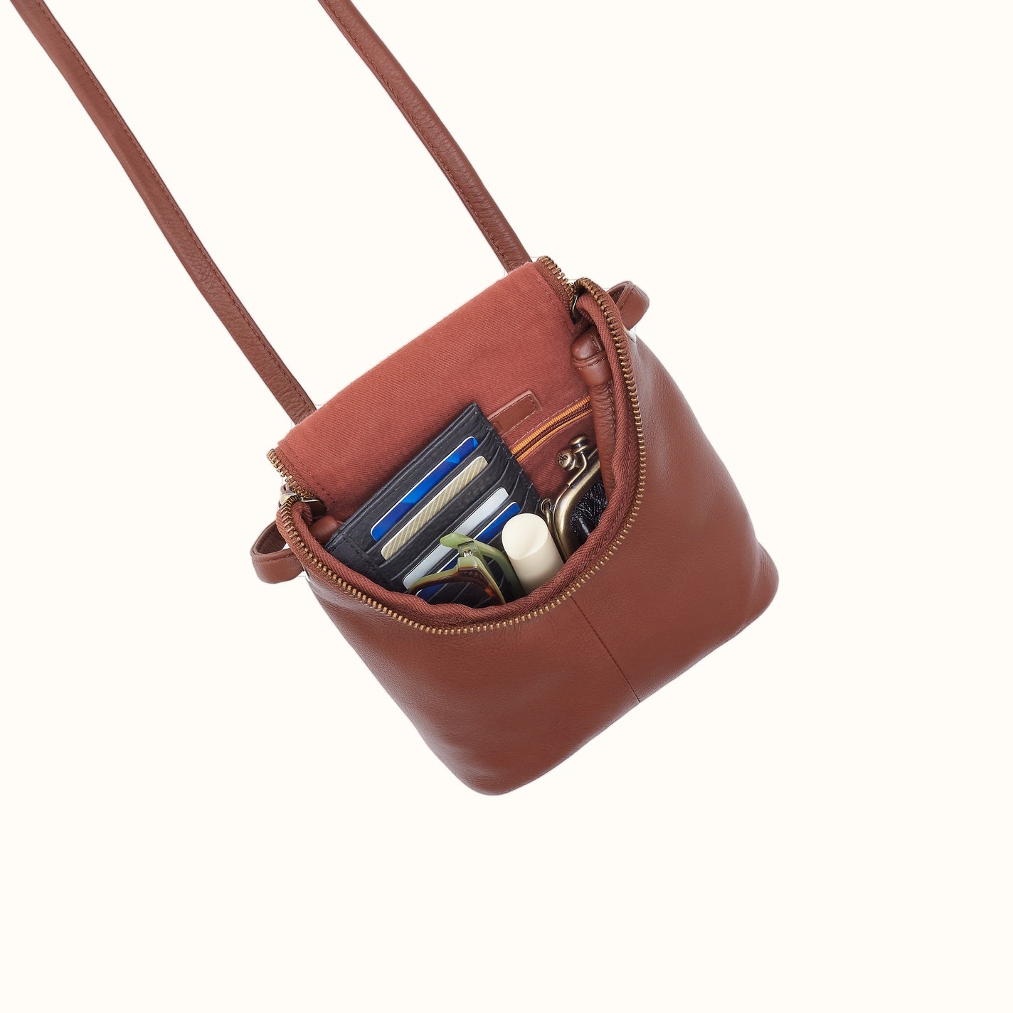 Fern Crossbody In Cloud Leather - Cocoa Bean - Image 2