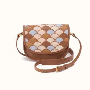 Kiva Small Crossbody In Pebbled Leather - Timber Brown