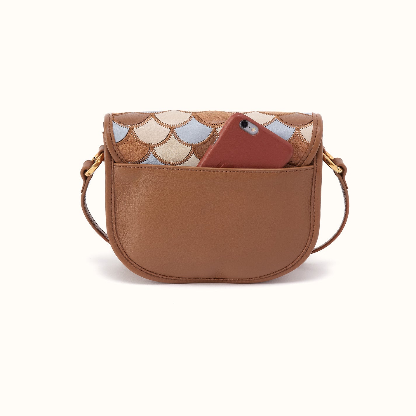 Kiva Small Crossbody In Pebbled Leather - Timber Brown - Image 3