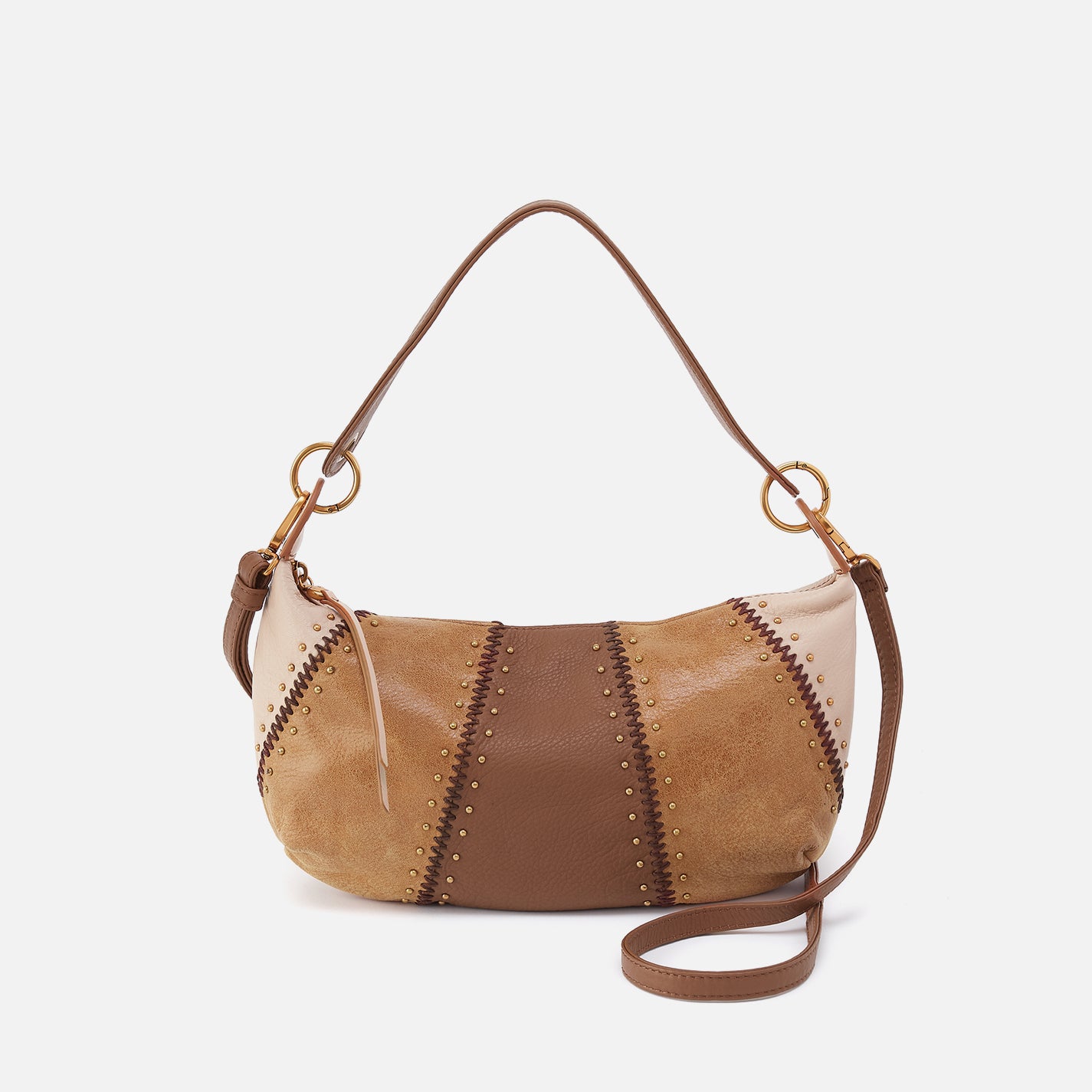 Opal Mini Shoulder In Pebbled Leather - Timber Brown