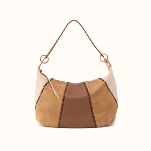 Opal Shoulder In Pebbled Leather - Timber Brown