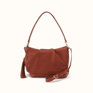 Harley Convertible Shoulder In Washed Leather - Kindling Brown
