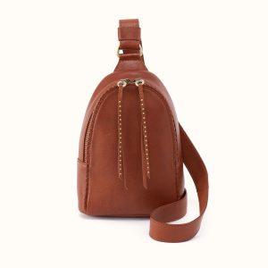 Fern Sling In Washed Leather - Kindling Brown