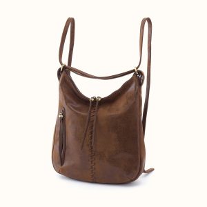 Merrin Convertible Backpack In Buffed Leather - Mocha
