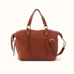 Harley Satchel In Washed Leather - Kindling Brown