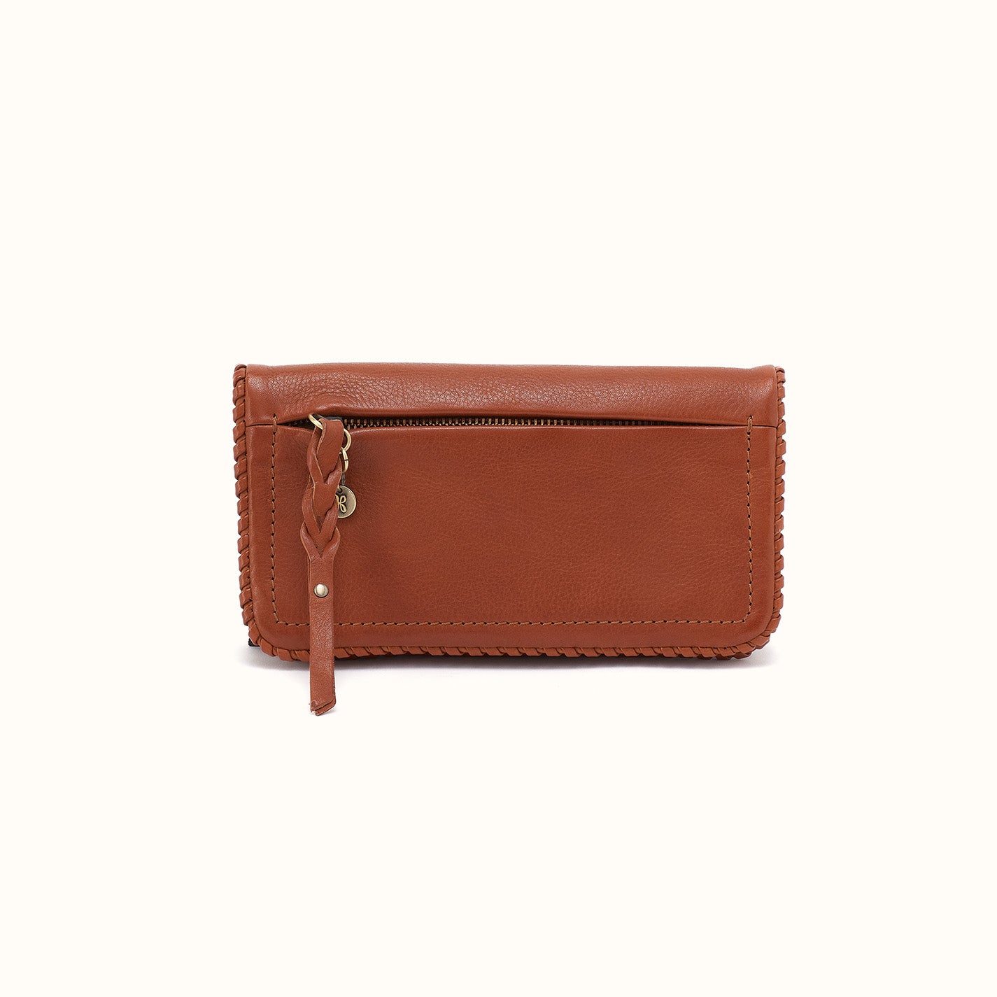 Lumen Continental Wallet In Washed Leather - Kindling Brown