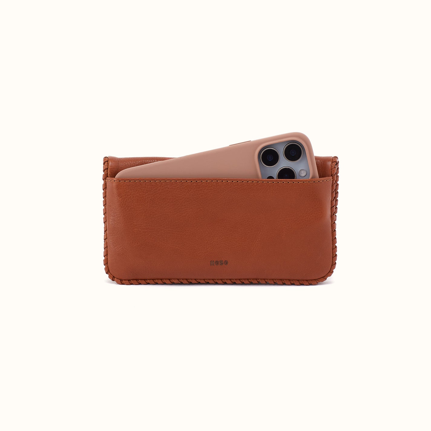 Lumen Continental Wallet In Washed Leather - Kindling Brown - Image 3