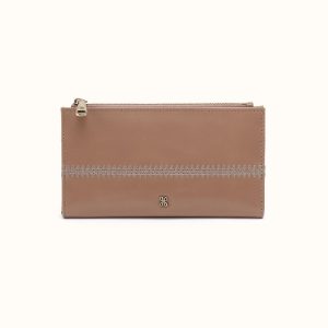 Jill Large Bifold Wallet In Polished Leather - Woodsmoke