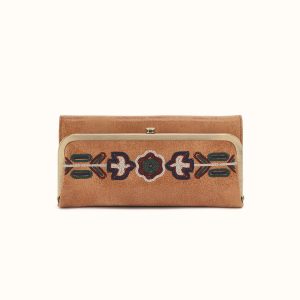 Rachel Continental Wallet In Buffed Leather - Whiskey