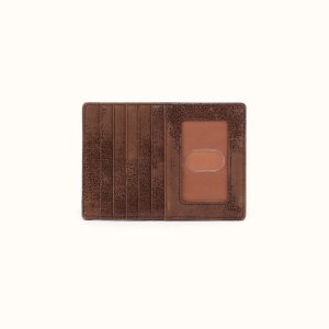 Euro Slide Card Case In Buffed Leather - Mocha