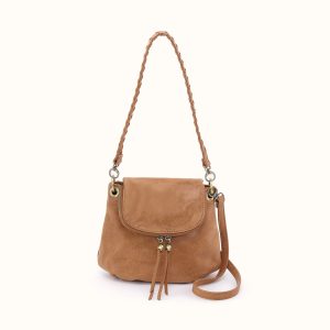 Fern Zip-Flap Crossbody In Buffed Leather - Whiskey