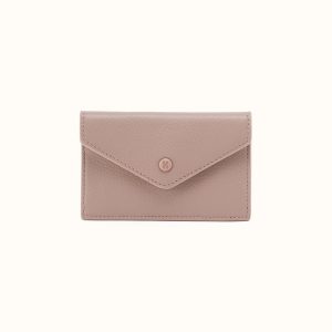 Goldie Card Case in Pebbled Leather - Warm Adobe