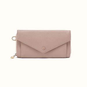 Goldie Large Wallet in Pebbled Leather - Warm Adobe
