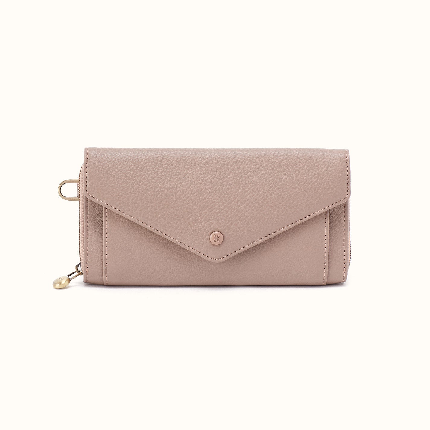 Goldie Large Wallet in Pebbled Leather - Warm Adobe