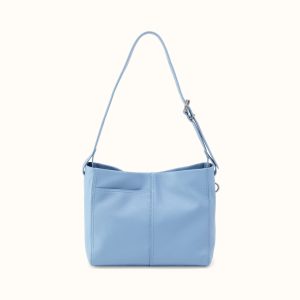 Render Shoulder Bag In Pebbled Leather - Seabreeze