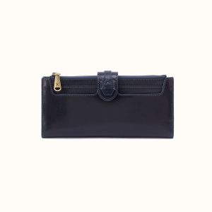 Dunn Continental Wallet in Patina Leather - Navy Horizon
