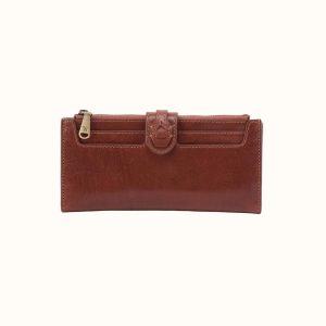 Dunn Continental Wallet in Patina Leather - Pecan Ridge