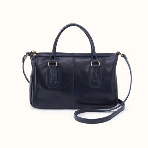 Expedition Satchel in Patina Leather - Navy Horizon