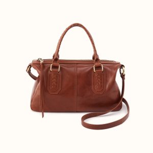 Expedition Satchel In Patina Leather - Pecan Ridge