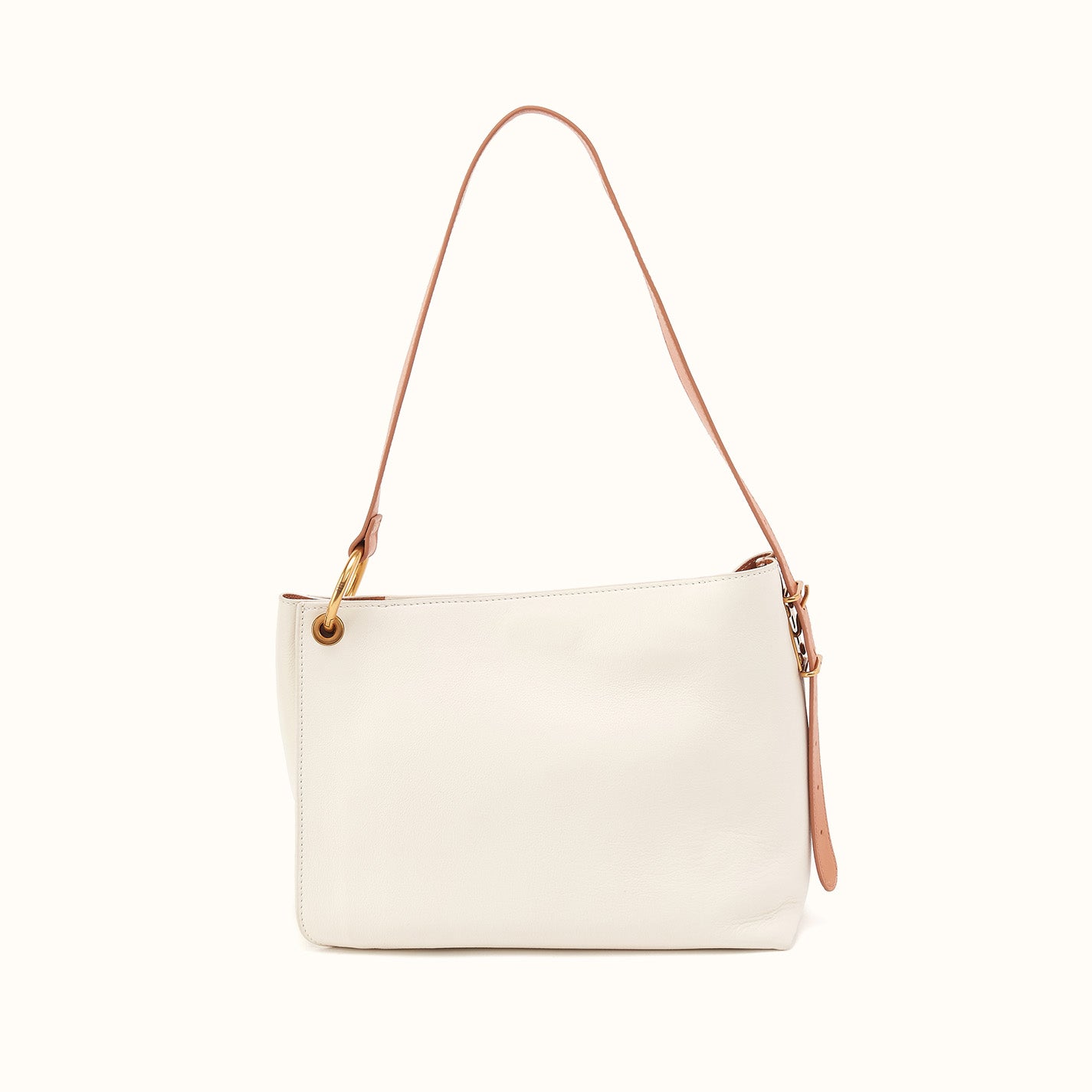 Rayna Shoulder Bag in Double-Faced Leather - Soft White - Image 4