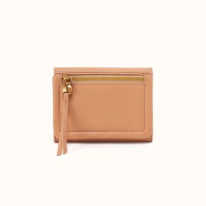 Lumen Medium Bifold Compact Wallet in Pebbled Leather - Sandstorm