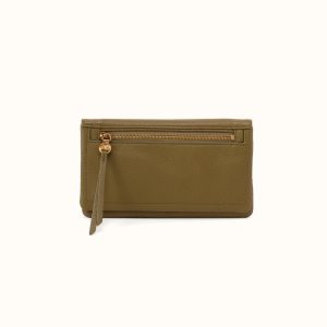Lumen Continental Wallet In Pebbled Leather - Sunlit Sage